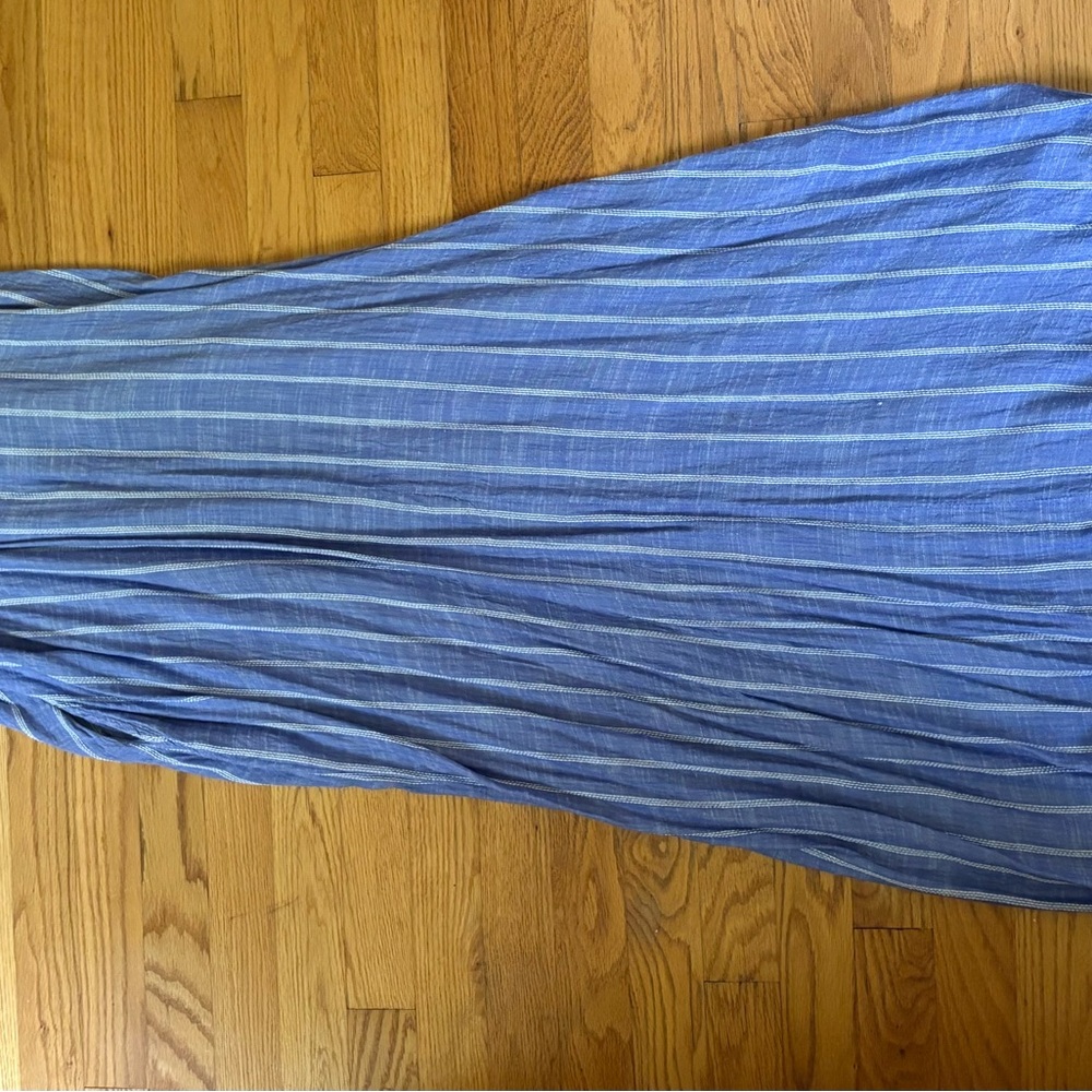 Blue Striped Maxi Dress